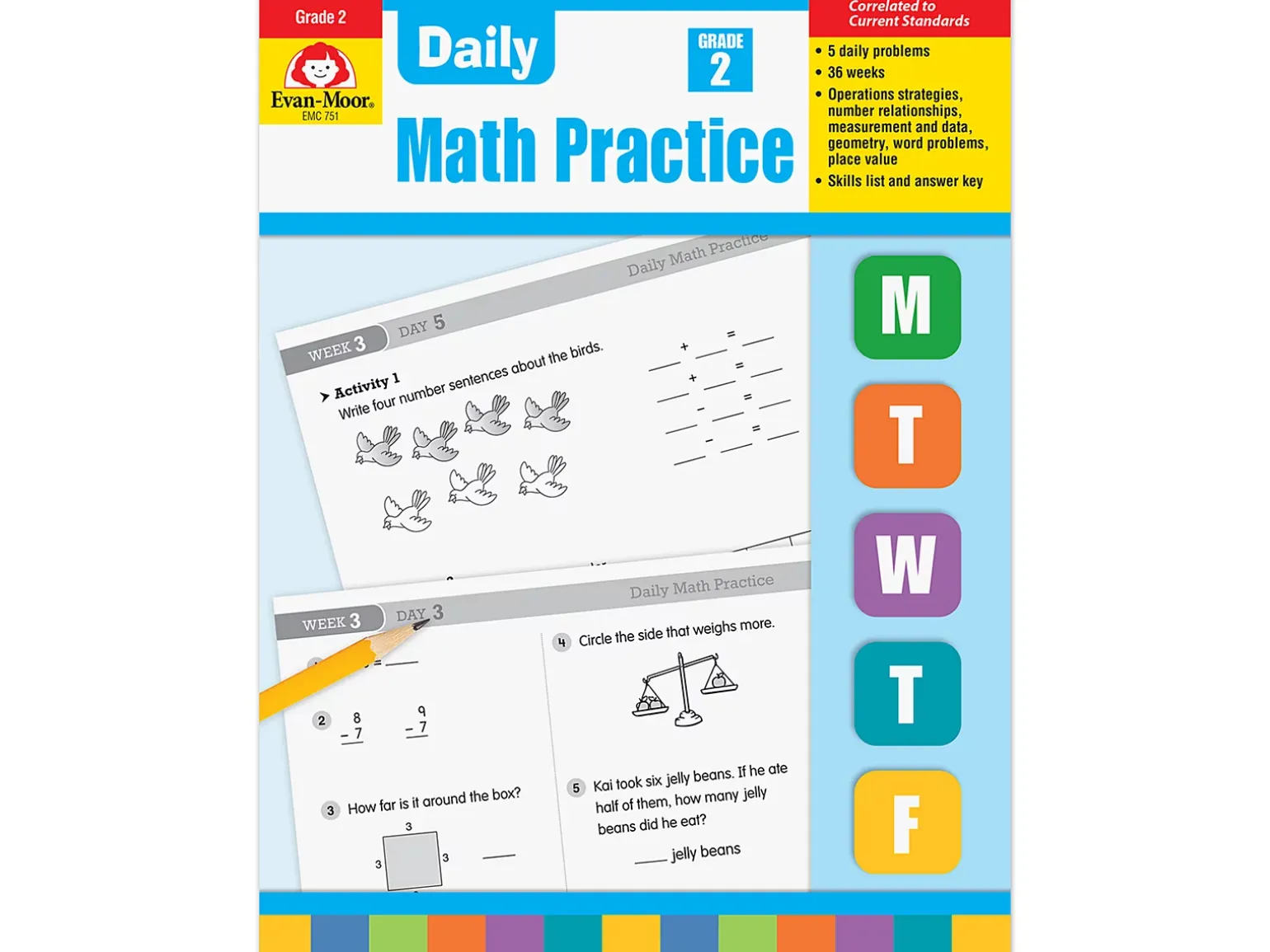 Daily Math Practice Workbook - Gr. 2