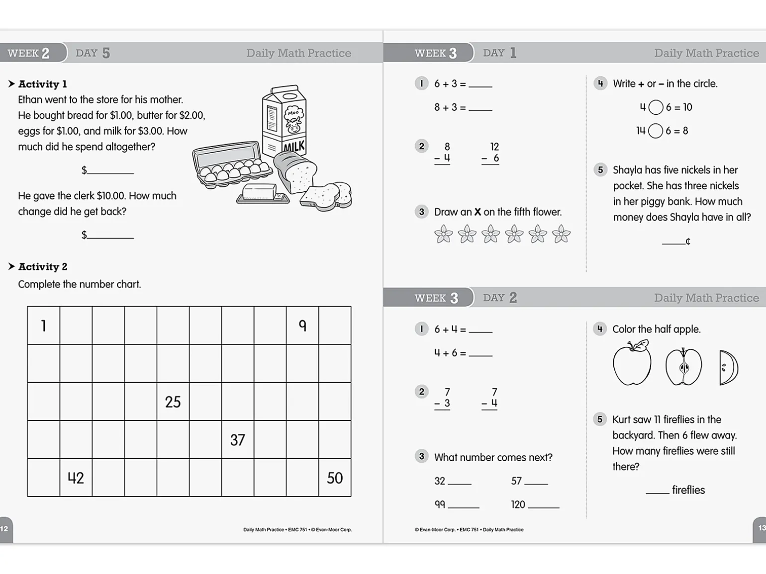 Daily Math Practice Workbook - Gr. 2