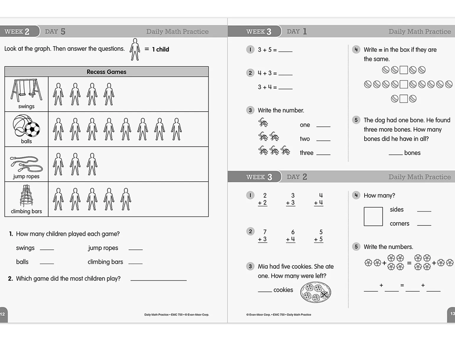 Daily Math Practice Workbook - Gr. 1