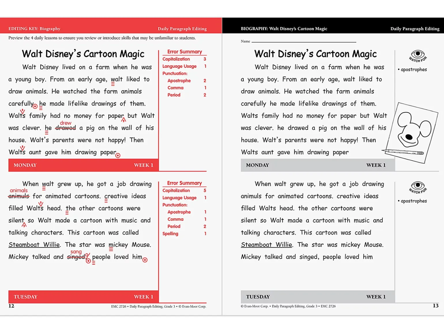 Daily Paragraph Editing Workbook - Gr. 3
