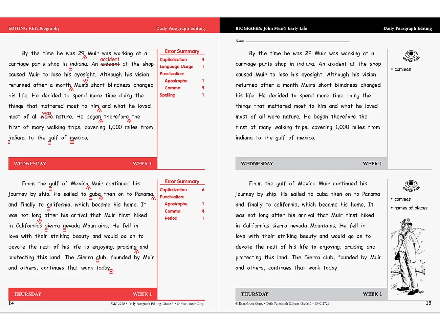 Daily Paragraph Editing Workbook - Gr. 5