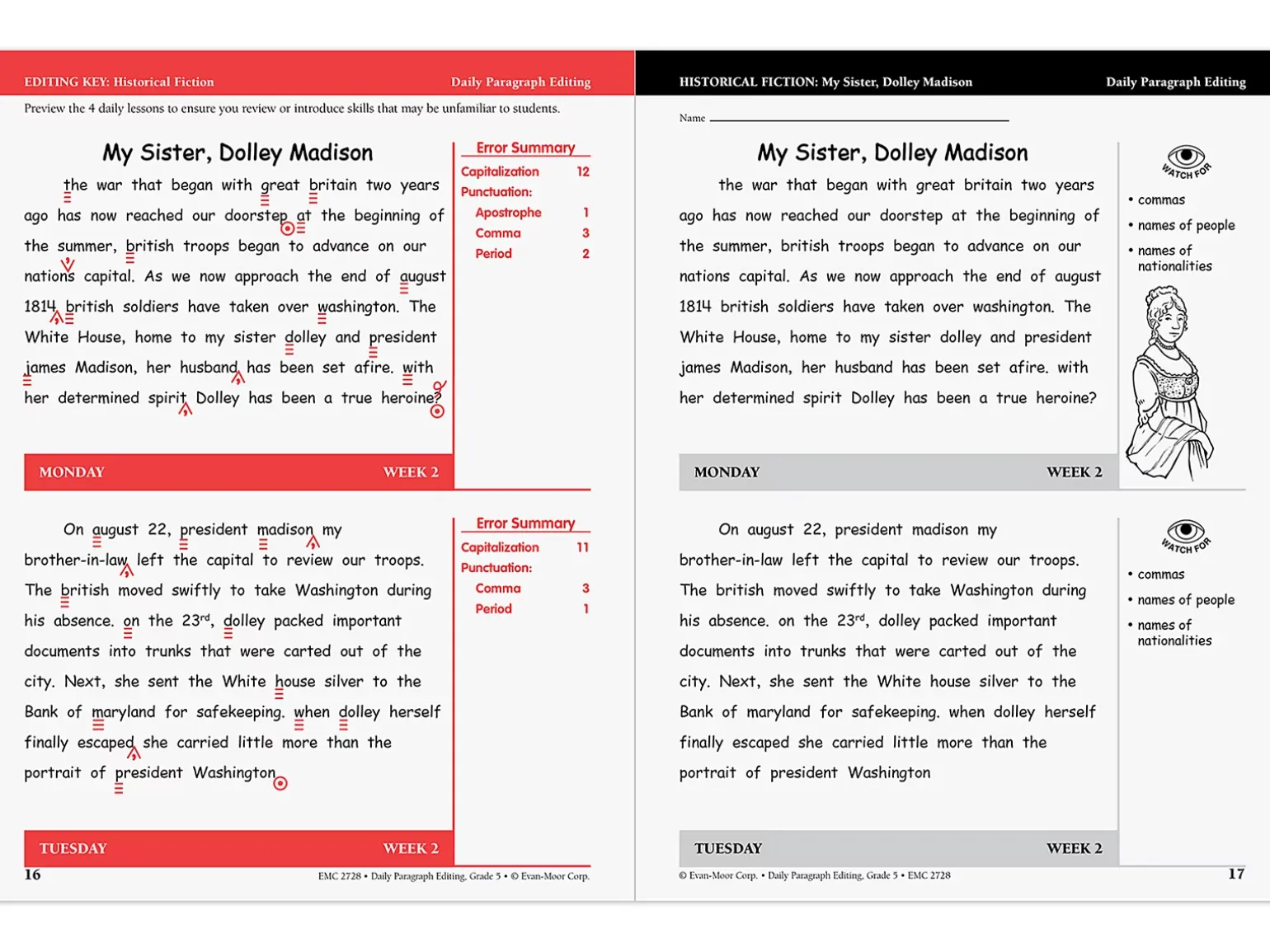 Daily Paragraph Editing Workbook - Gr. 5