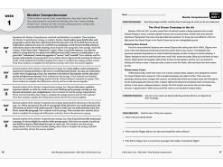 Daily Reading Comprehension Activities Workbook - Gr. 8
