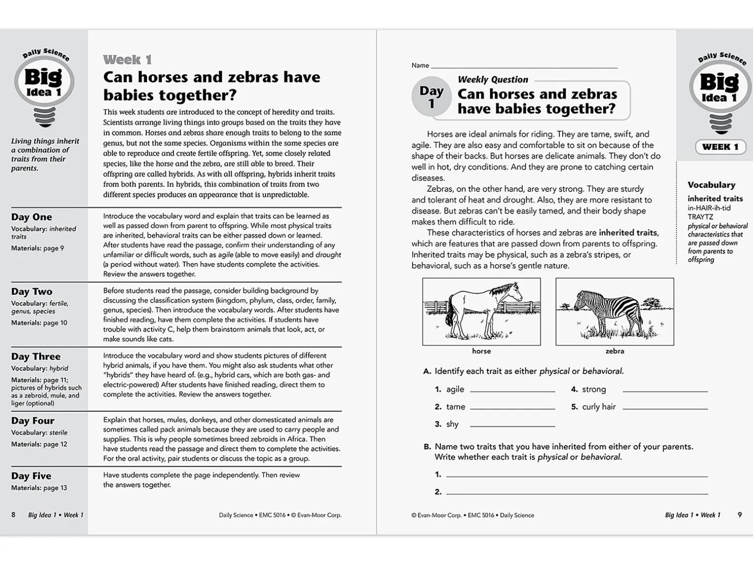 Daily Science Reproducible Activities Workbook - Gr. 6