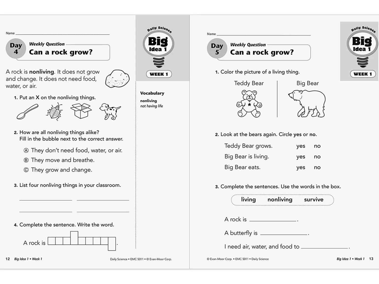 Daily Science Reproducible Activities Workbook - Gr. 1