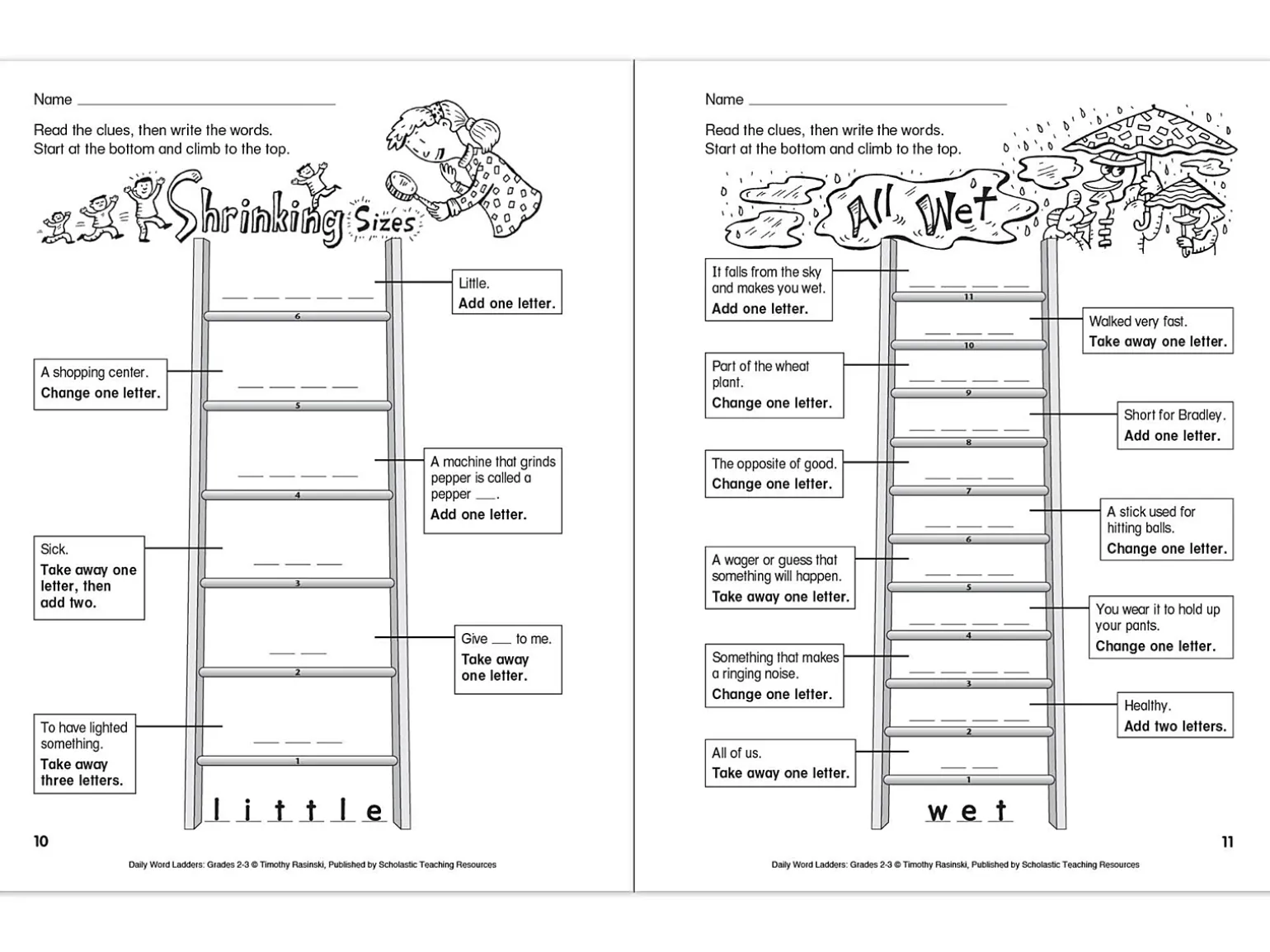 Daily Word Ladders Workbook - Gr. 2-3