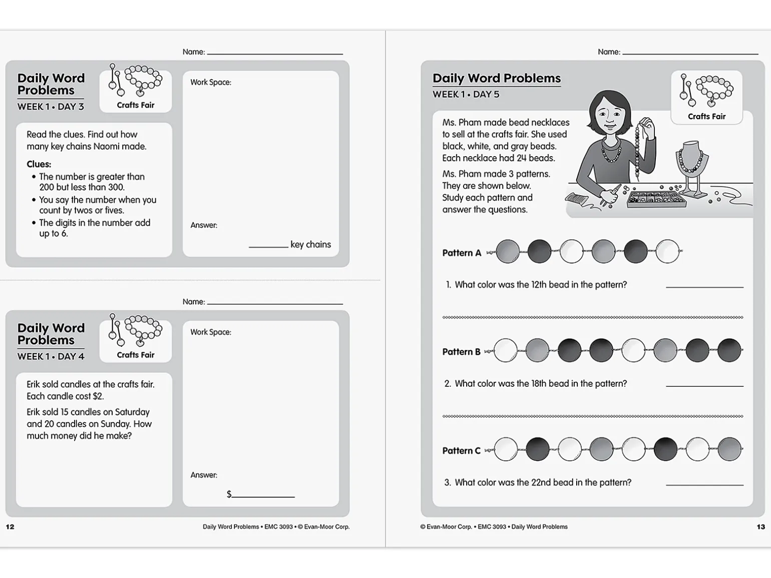 Daily Word Problems Workbook - Gr. 3