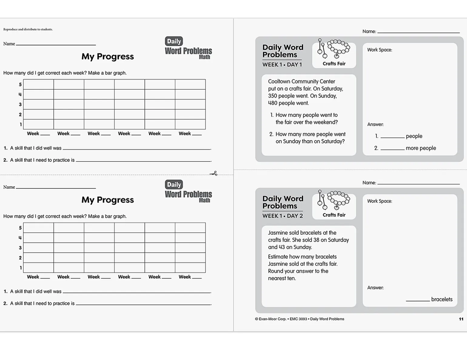 Daily Word Problems Workbook - Gr. 3