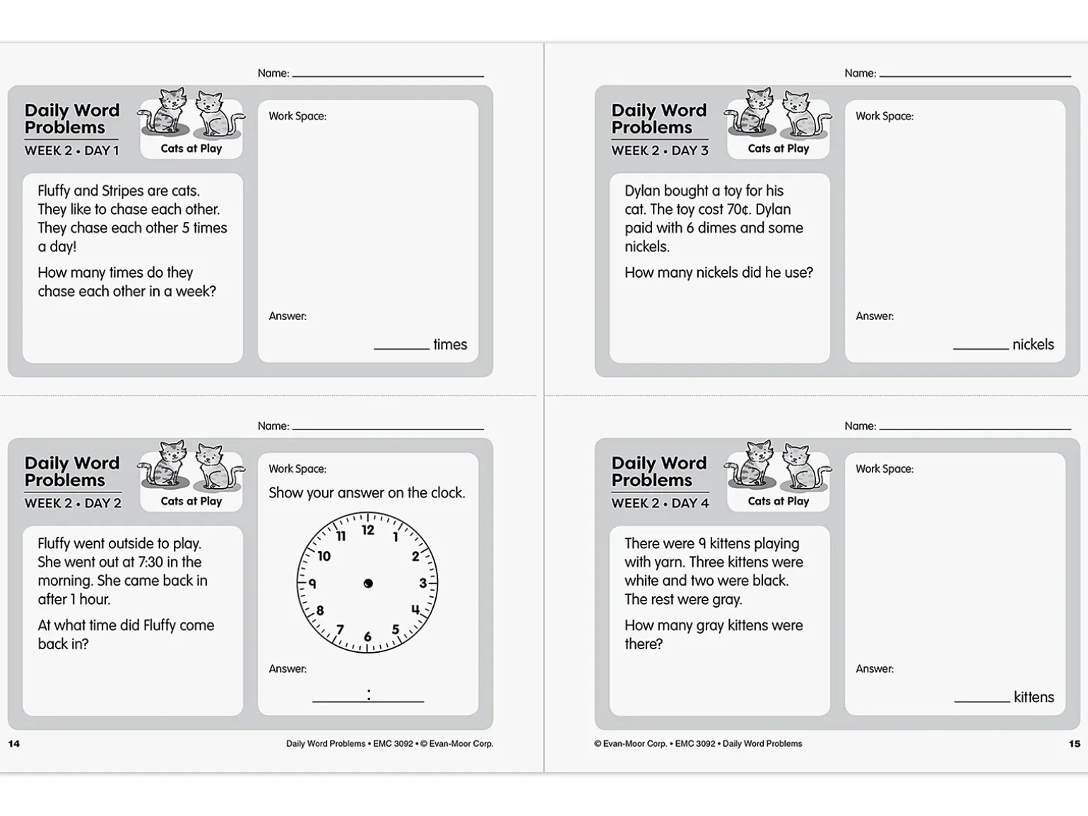 Daily Word Problems Workbook - Gr. 2