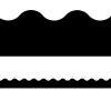 Dark Black Scalloped Border