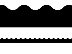 Dark Black Scalloped Border