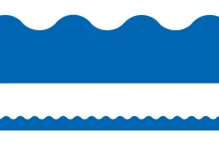 Dark Blue Scalloped Border