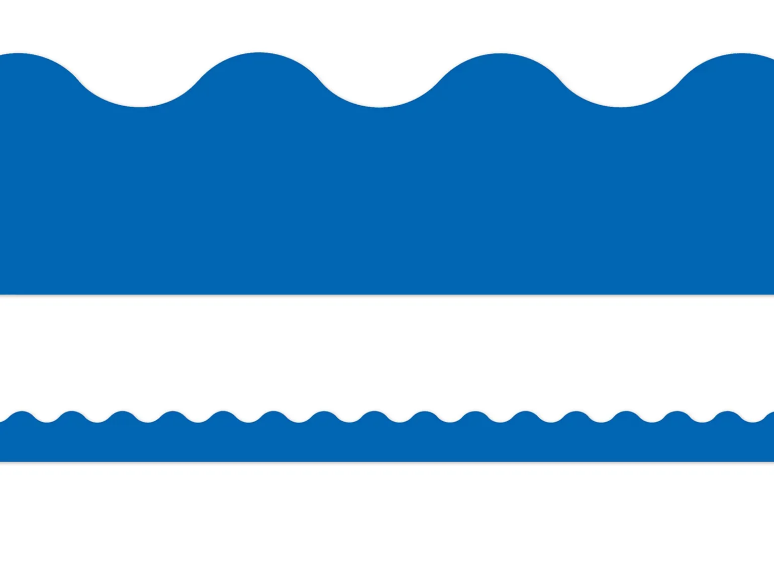 Dark Blue Scalloped Border