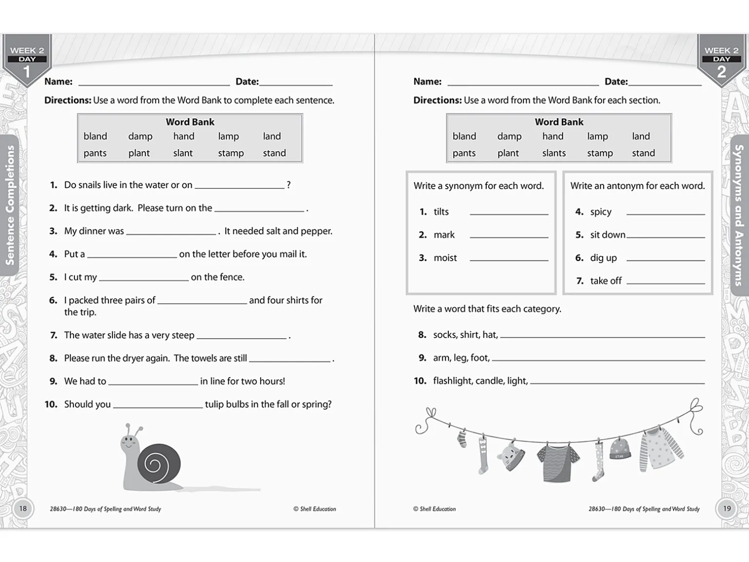 180 Days of Spelling Workbook - Gr. 2