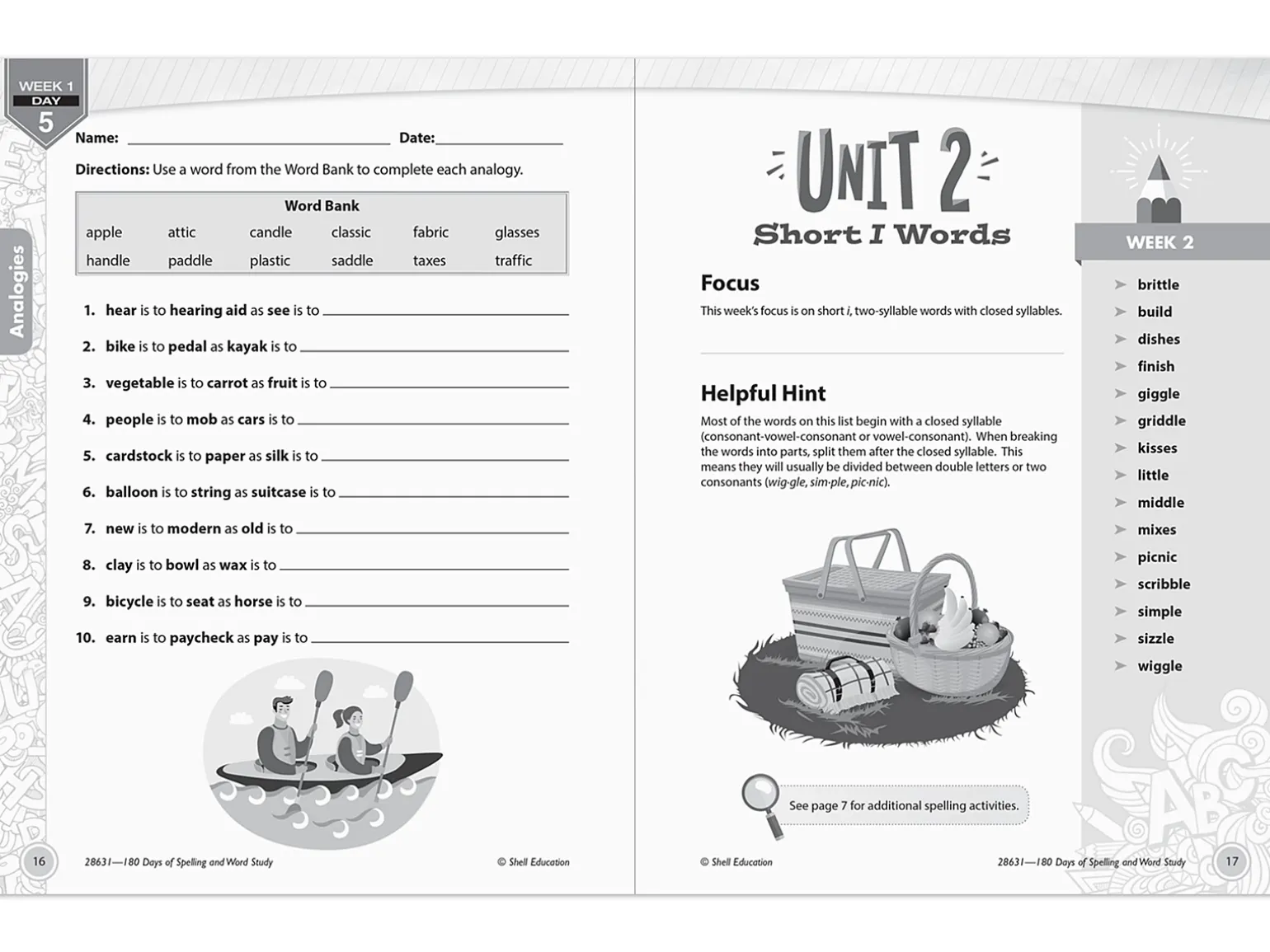 180 Days of Spelling Workbook - Gr. 3