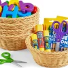 Dishwasher-Safe Round Natural Baskets - Set of 5