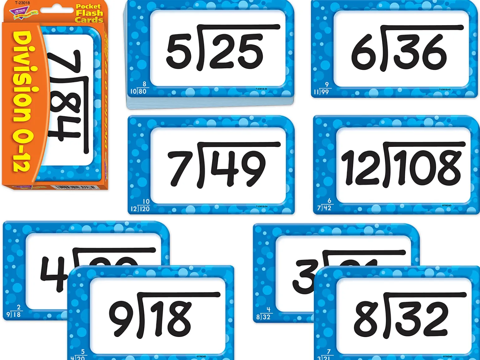 Division 0-12 Pocket Flash Cards