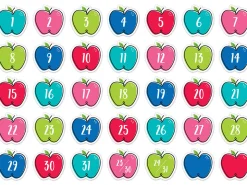 Doodle Apple Calendar Mini Accents
