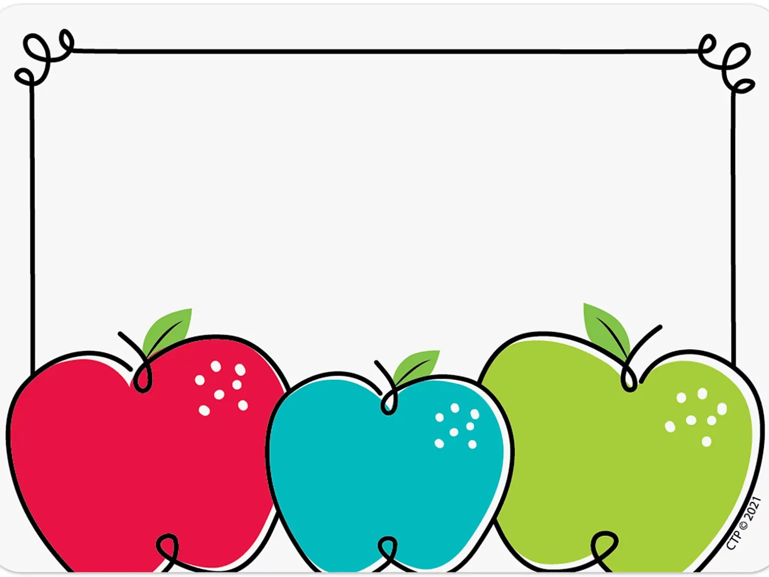 Doodle Apple Name Tags