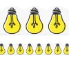Doodle Light Bulb Scalloped Border