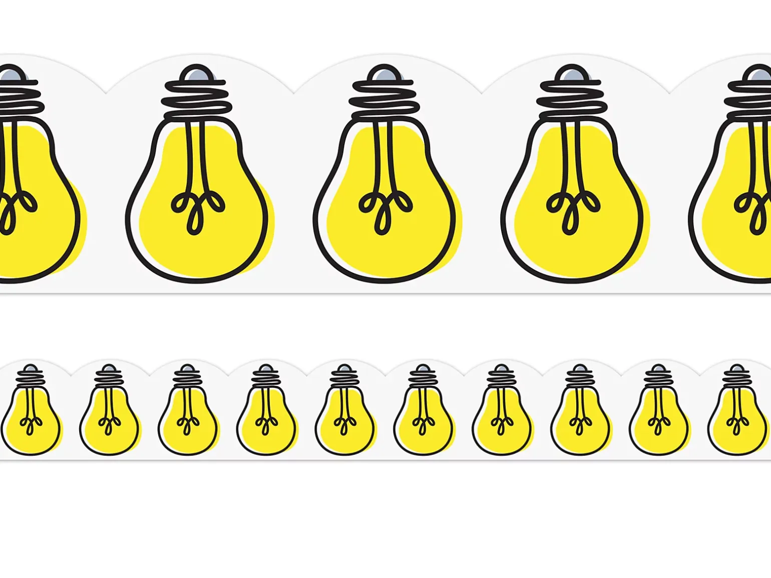 Doodle Light Bulb Scalloped Border