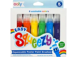 Easy Squeezable Poster Paintbrushes - Set of 6