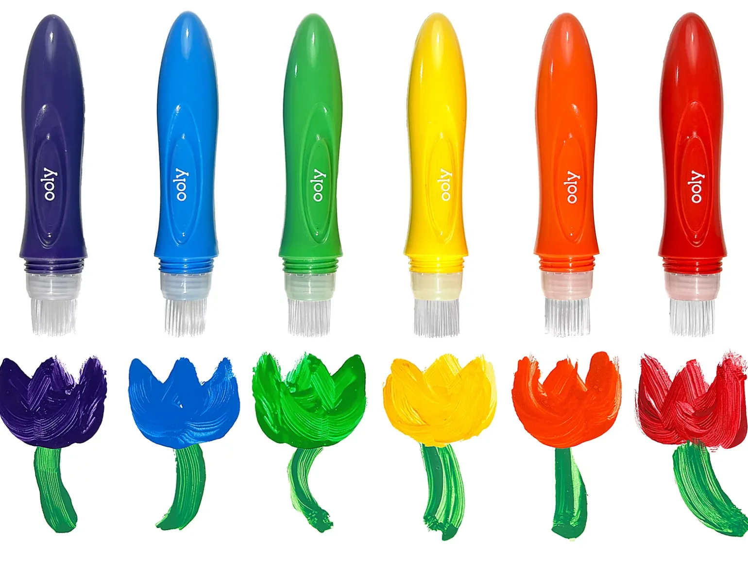 Easy Squeezable Poster Paintbrushes - Set of 6