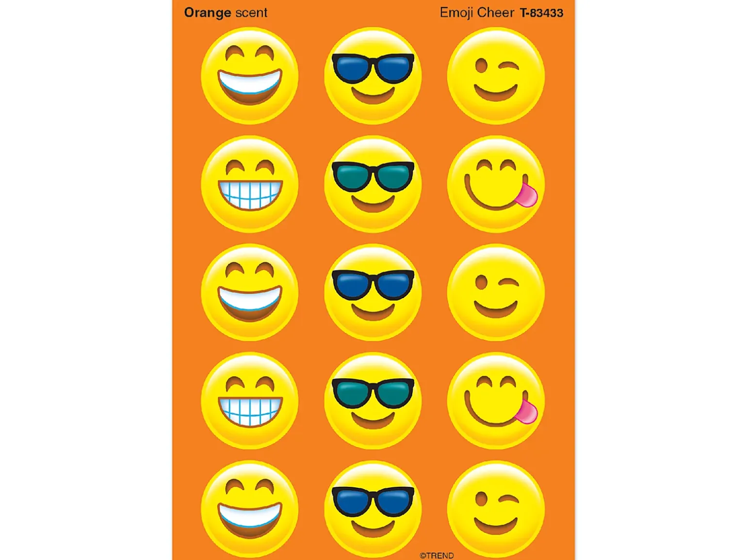 Emoji Cheer Orange-Scented Stickers