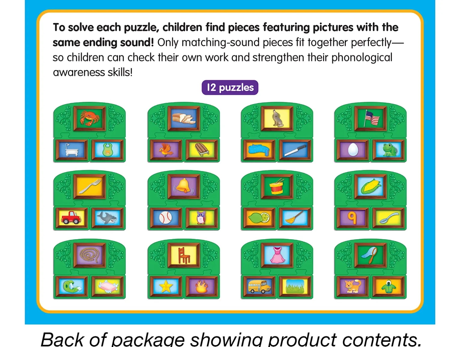 Ending Sounds Learning Puzzles