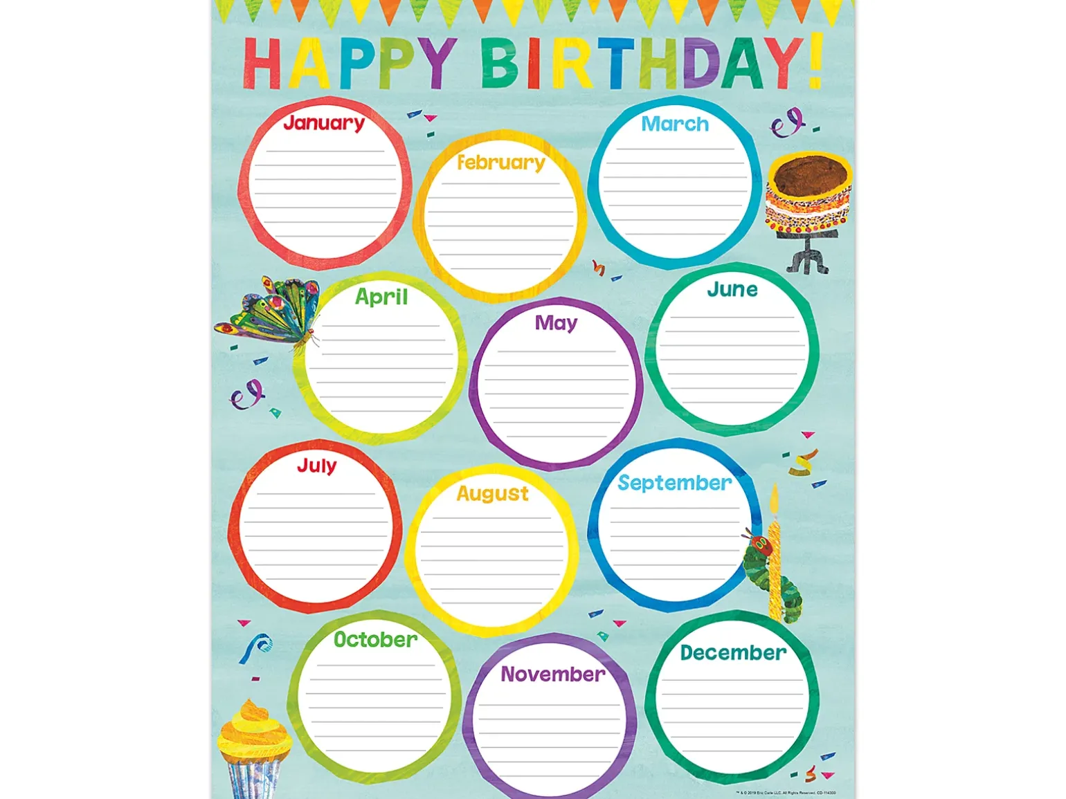 Eric Carle Birthday Poster