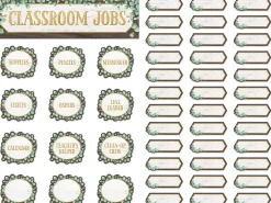 Eucalyptus Classroom Jobs Bulletin Board Set