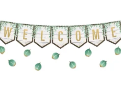 Eucalyptus Welcome Pennant Bulletin Board Set