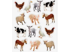 Farm Animal Photo Stickers
