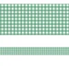 Farmers Market Green Checkered Border