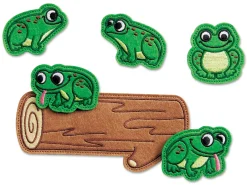 Five Green & Speckled Frogs Storytelling Puppets