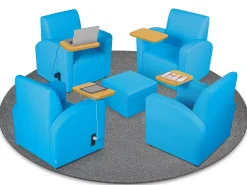 Flex-Space Comfy Chair with Desk & Power Zone