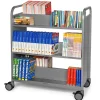 Flex-Space Double-Sided Book Cart - Gray
