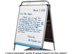 Flex-Space Double-Sided Mobile Teaching Easel