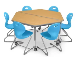 Flex-Space Ergo Chair & Trapezoid Table Zone