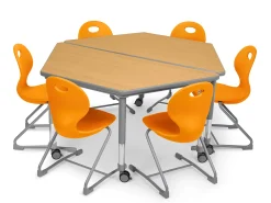 Flex-Space Ergo Chair & Trapezoid Table Zone