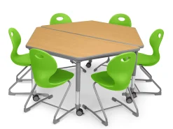 Flex-Space Ergo Chair & Trapezoid Table Zone