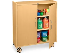 Flex-Space Jr.® Mobile 3-Shelf Locking Storage Cabinet