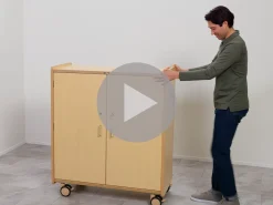 Flex-Space Jr.® Mobile 3-Shelf Locking Storage Cabinet