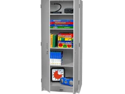 Flex-Space Locking Storage Cabinet - Gray