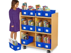 Flex-Space Mobile Book Bin Storage Center - Maple