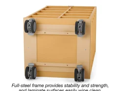 Flex-Space Mobile Clear-View 10-Bin Storage Center - Maple