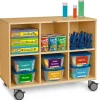 Flex-Space Mobile 6-Cubby Storage Unit - Maple