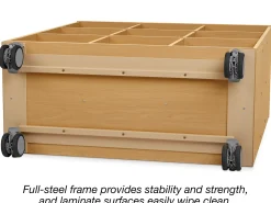 Flex-Space Mobile 9-Cubby Storage Unit - Maple