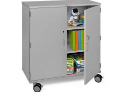 Flex-Space Mobile Locking Storage Cabinet - Gray