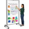 Flex-Space Mobile Magnetic Double-Sided Whiteboard